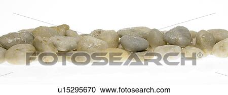 Stock Image - Pile of white stones. Fotosearch