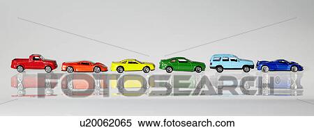 Stock Photography - Colored Model Cars. Fotosearch