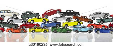 Stock Photography - Colored Model Cars. Fotosearch