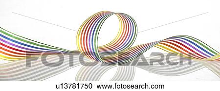 Colorful ribbon with a loop View Large Photo Image Stock Image - Colorful ribbon with a loop. Fotosearch
