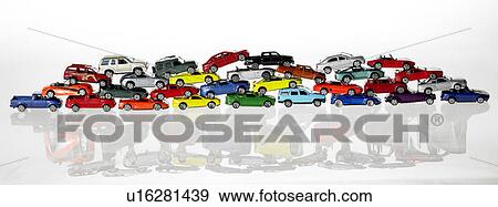 Pile of various colored model cars View Large Photo Image Stock Photo - Pile of various colored model cars. Fotosearch