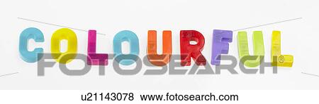 Stock Photo - Spelling out colourful. Fotosearch