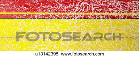 Stock Photography - Yellow and red Surfboard close up. Fotosearch