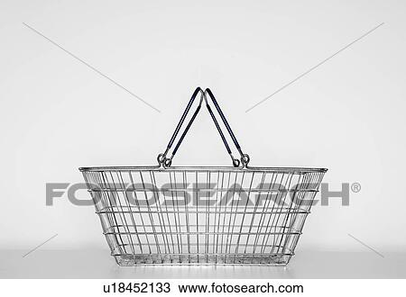 Empty shopping basket. View Large Photo Image Stock Image - Empty shopping basket.. Fotosearch