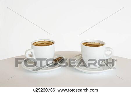 Stock Photograph - Two cups of expresso.. Fotosearch