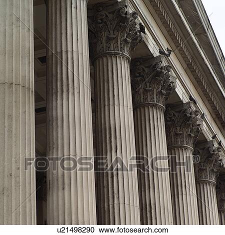 Stock Image - Columns of the British museum. Fotosearch