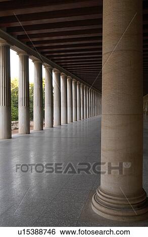 Columns on Building View Large Photo Image Stock Photograph - Columns on Building. Fotosearch