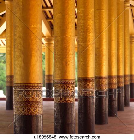 Golden pillars inside the Mandalay Royal Palace View Large Photo Image Stock Photo - Golden pillars inside the Mandalay Royal Palace. Fotosearch