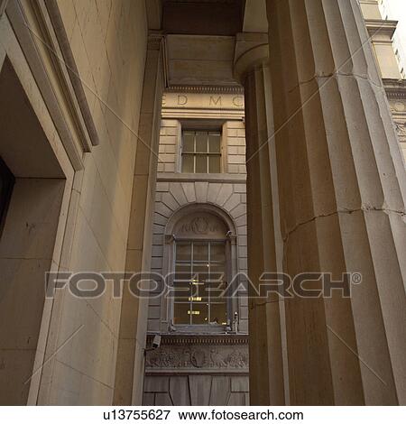 Pillars of a building in Financial District View Large Photo Image Stock Photo - Pillars of a building in Financial District. Fotosearch