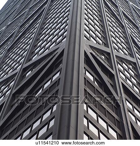 Low angle view of John Hancock Building in Chicago View Large Photo Image Stock Image - Low angle view of John Hancock Building in Chicago. Fotosearch