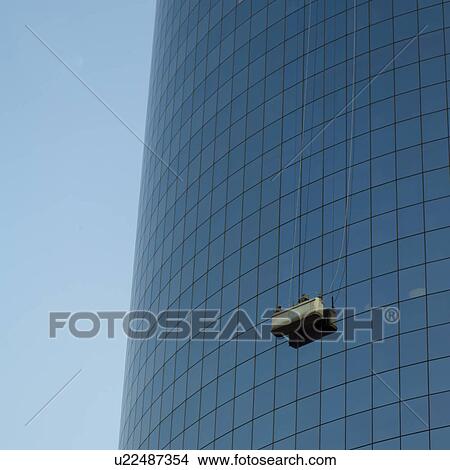 Window washers working on skyscraper View Large Photo Image Picture - Window washers working on skyscraper. Fotosearch