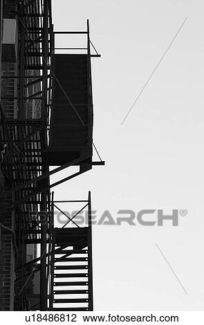 Stock Image - Black and White Photograph of Winnipeg classic architecture. Fotosearch