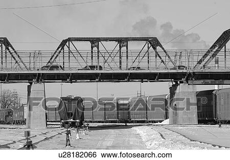 Stock Photograph - Railyard - Winnipeg, Manitoba, Canada in winter. Fotosearch