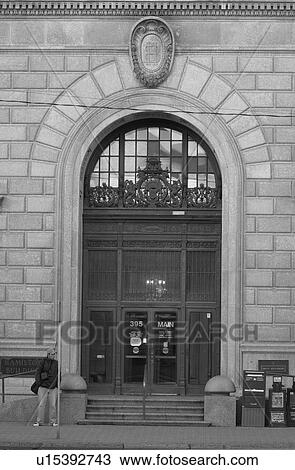 Front doors of 395 Main Street Building View Large Photo Image Stock Image - Front doors of 395 Main Street Building. Fotosearch