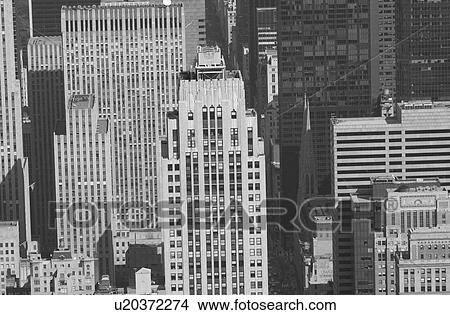 Manhattan Aerial Views, New York City View Large Photo Image Picture - Manhattan Aerial Views, New York City. Fotosearch