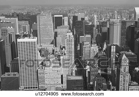 Manhattan Aerial Views, New York City View Large Photo Image Stock Photography - Manhattan Aerial Views, New York City. Fotosearch
