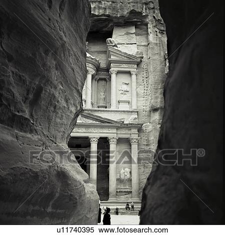 Treasury - Petra Jordon View Large Photo Image Stock Photography - Treasury - Petra Jordon. Fotosearch