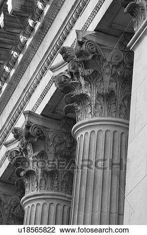 Stock Image - Black and White Photograph of Winnipeg classic architecture. Fotosearch