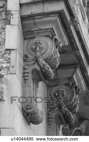 Stock Photography - Black and White Photograph of Winnipeg classic architecture. Fotosearch