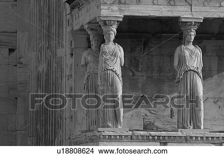 Statues on an ancient historical building in Athens, Greece View Large Photo Image Picture - Statues on an ancient historical building in Athens, Greece. Fotosearch
