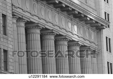 Black and White Photograph of Winnipeg classic architecture View Large Photo Image Picture - Black and White Photograph of Winnipeg classic architecture. Fotosearch