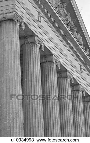 Stock Image - Black and White Photograph of Winnipeg classic architecture. Fotosearch