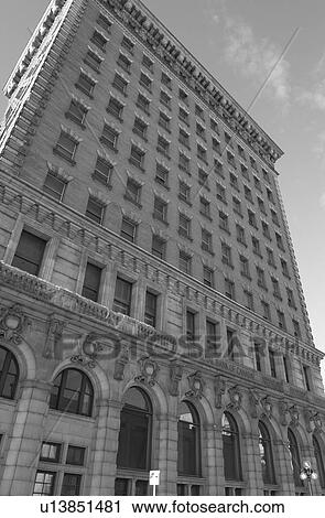 Stock Image - Black and White Photograph of Winnipeg classic architecture. Fotosearch
