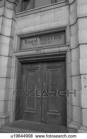 Stock Photo - Black and White Photograph of Winnipeg classic architecture. Fotosearch