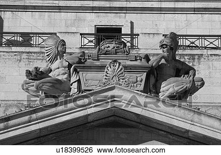 Stock Photograph - Black and White Photograph of Winnipeg classic architecture. Fotosearch