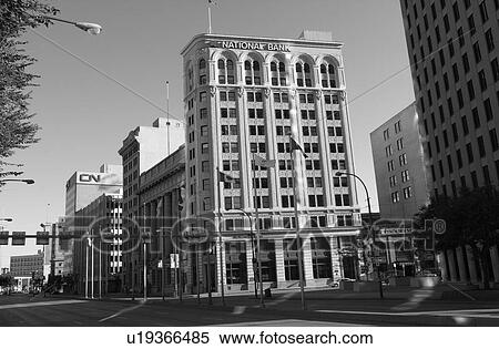 Stock Photography - Black and White Photograph of Winnipeg classic architecture. Fotosearch