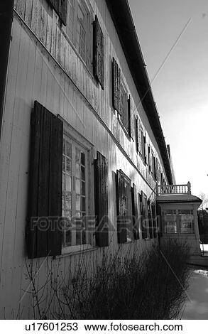 Stock Image - St. Boniface Museum - Winnipeg, Manitoba, Canada in winter. Fotosearch