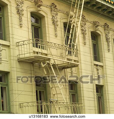 Fire Escape of ornate building in San Francisco View Large Photo Image Stock Image - Fire Escape of ornate building in San Francisco. Fotosearch