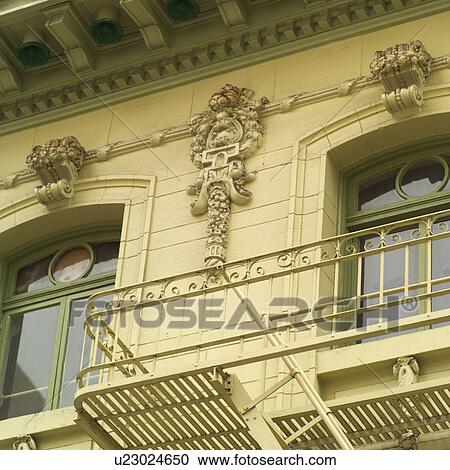 Fire Escape of ornate building in San Francisco View Large Photo Image Stock Image - Fire Escape of ornate building in San Francisco. Fotosearch