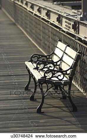 Bench on Brooklyn Bridge View Large Photo Image Picture - Bench on Brooklyn Bridge. Fotosearch