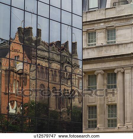 Dublin, Ireland - Reflection of Buildings in Window View Large Photo Image Stock Photo - Dublin, Ireland - Reflection of Buildings in Window. Fotosearch