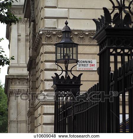 Stock Photo - Old fashioned gate of a building in London, England. Fotosearch