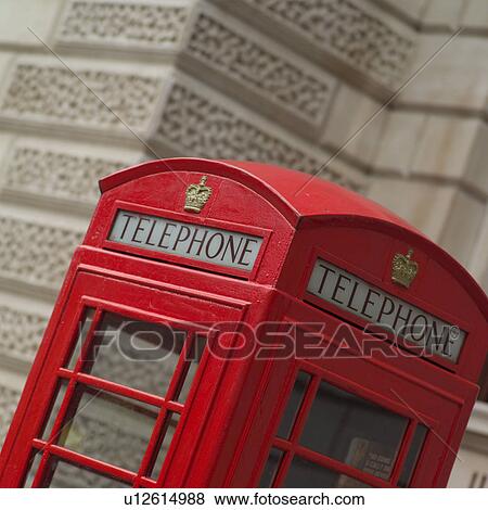 Stock Photo - Public telephone booth. Fotosearch