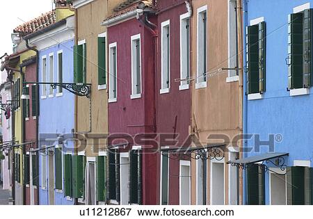 An array of colorful residential buildings View Large Photo Image Stock Photo - An array of colorful residential buildings. Fotosearch