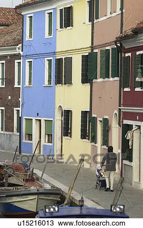 An array of houses on the side of a canal View Large Photo Image Stock Image - An array of houses on the side of a canal. Fotosearch