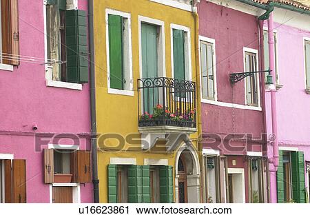 Array of houses in Venice View Large Photo Image Stock Image - Array of houses in Venice. Fotosearch