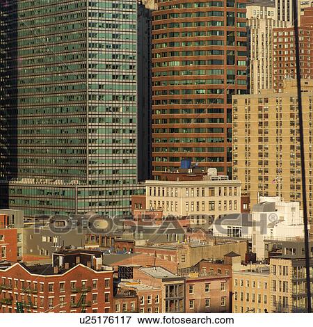 Buildings in New York City View Large Photo Image Stock Photo - Buildings in New York City. Fotosearch