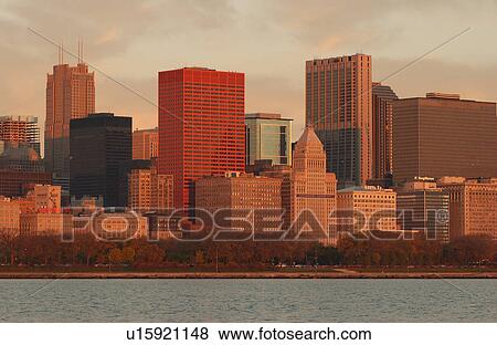 Stock Photo - Chicago Skyline. Fotosearch