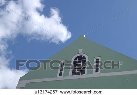 Green Building against Blue Sky View Large Photo Image Stock Photo - Green Building against Blue Sky. Fotosearch