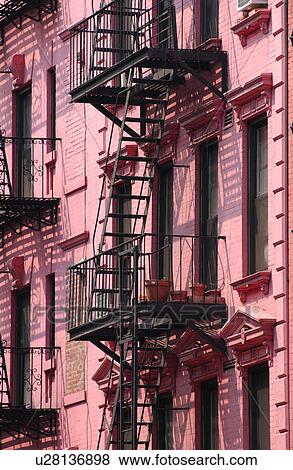New York City - A Pink Building in Soho View Large Photo Image Stock Photo - New York City - A Pink Building in Soho. Fotosearch