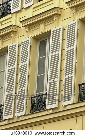 Stock Image - Window on Colorful Building. Fotosearch