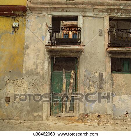 Close-up of a dilapidated building View Large Photo Image Stock Image - Close-up of a dilapidated building. Fotosearch
