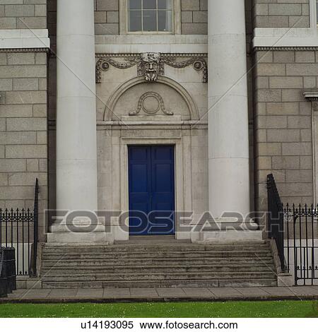 Custom House blue door entrance View Large Photo Image Stock Photography - Custom House blue door entrance. Fotosearch