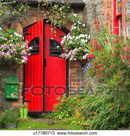 Stock Image - Red Door. Fotosearch