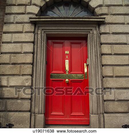 red entrance door View Large Photo Image Stock Photo - red entrance door. Fotosearch