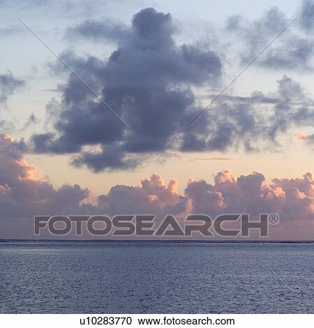 Couds over Ocean at Moorea in Tahiti View Large Photo Image Stock Image - Couds over Ocean at Moorea in Tahiti. Fotosearch